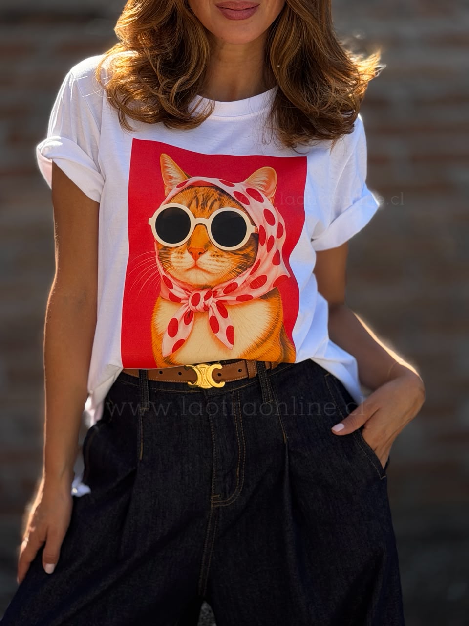 Polera Cat rojo