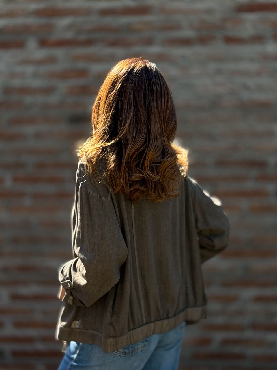 Chaqueta Flor Lentejuela olivo/marengo