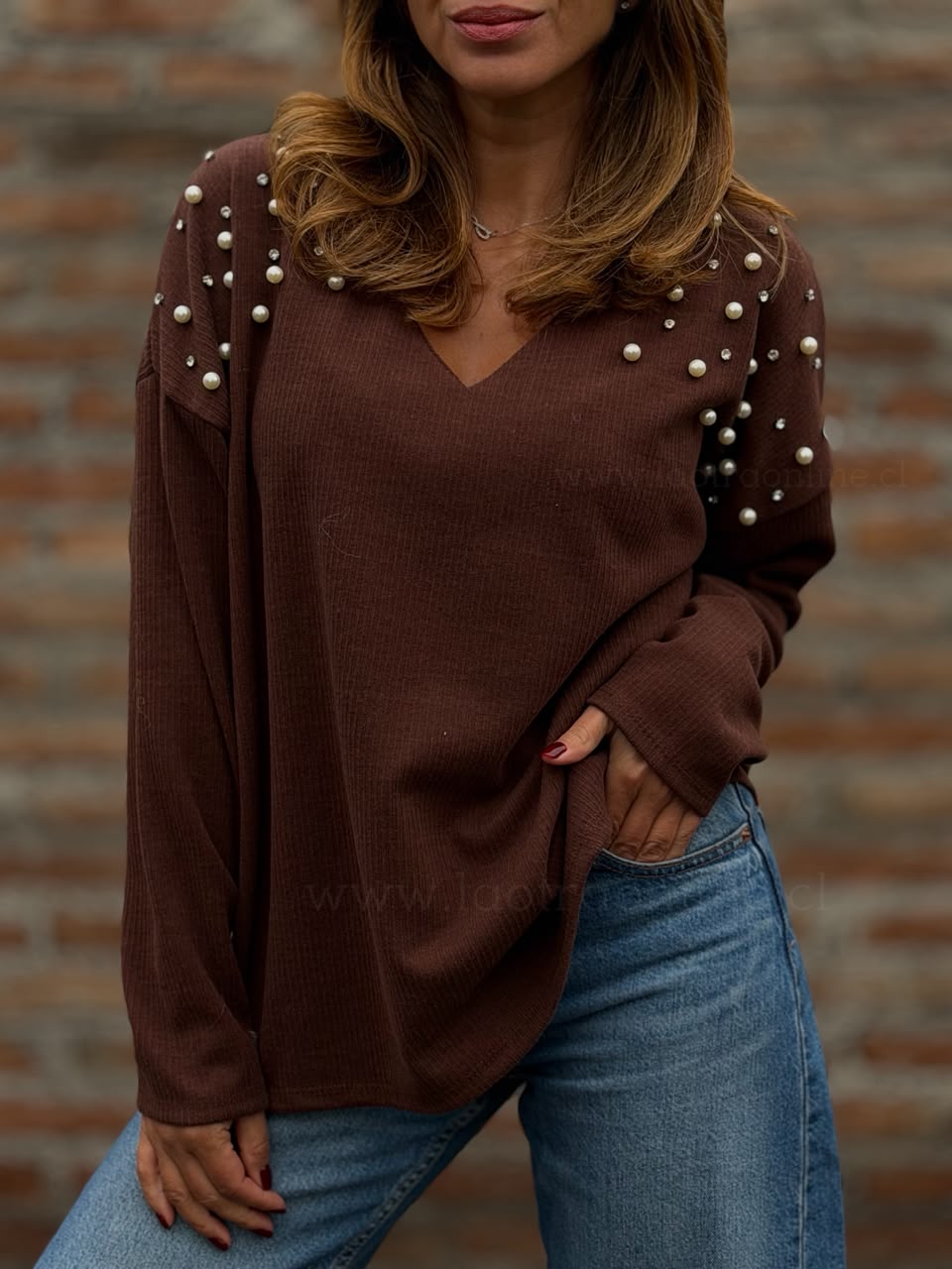Sweater La Perla marrón