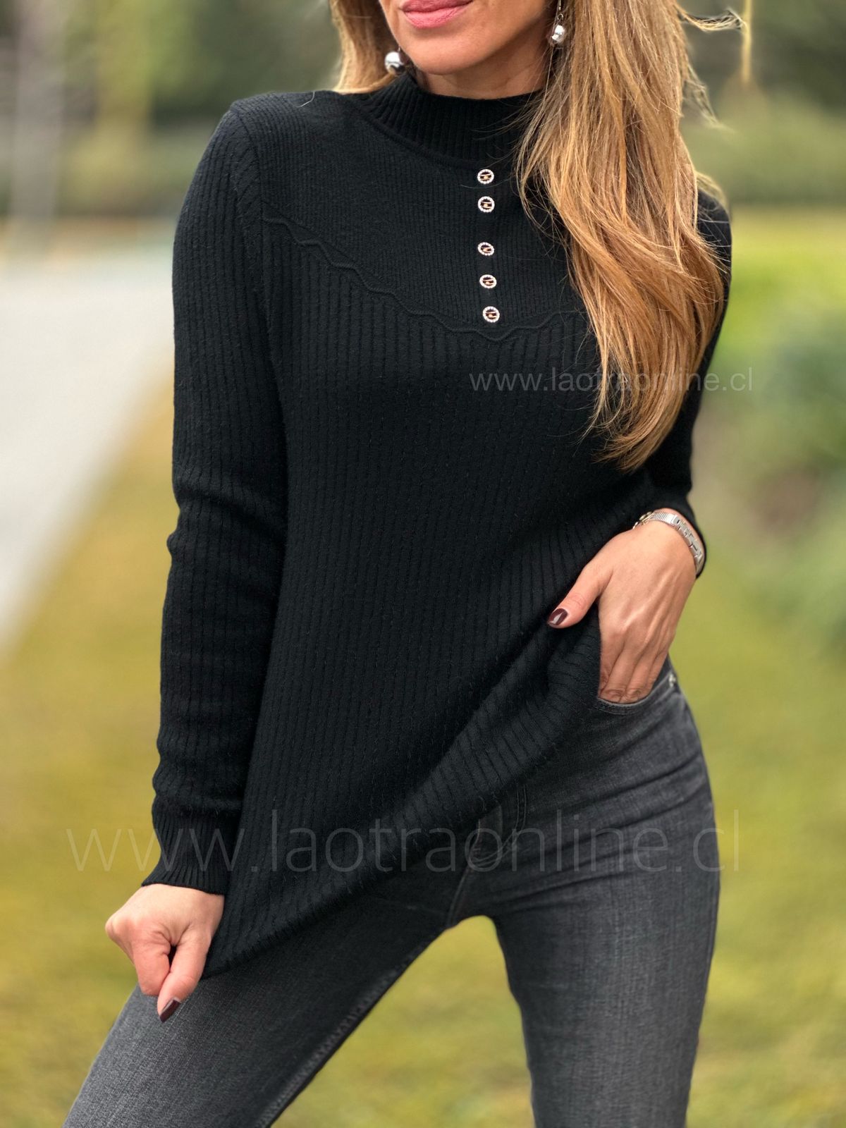 Polera/Sweater Coquet negro