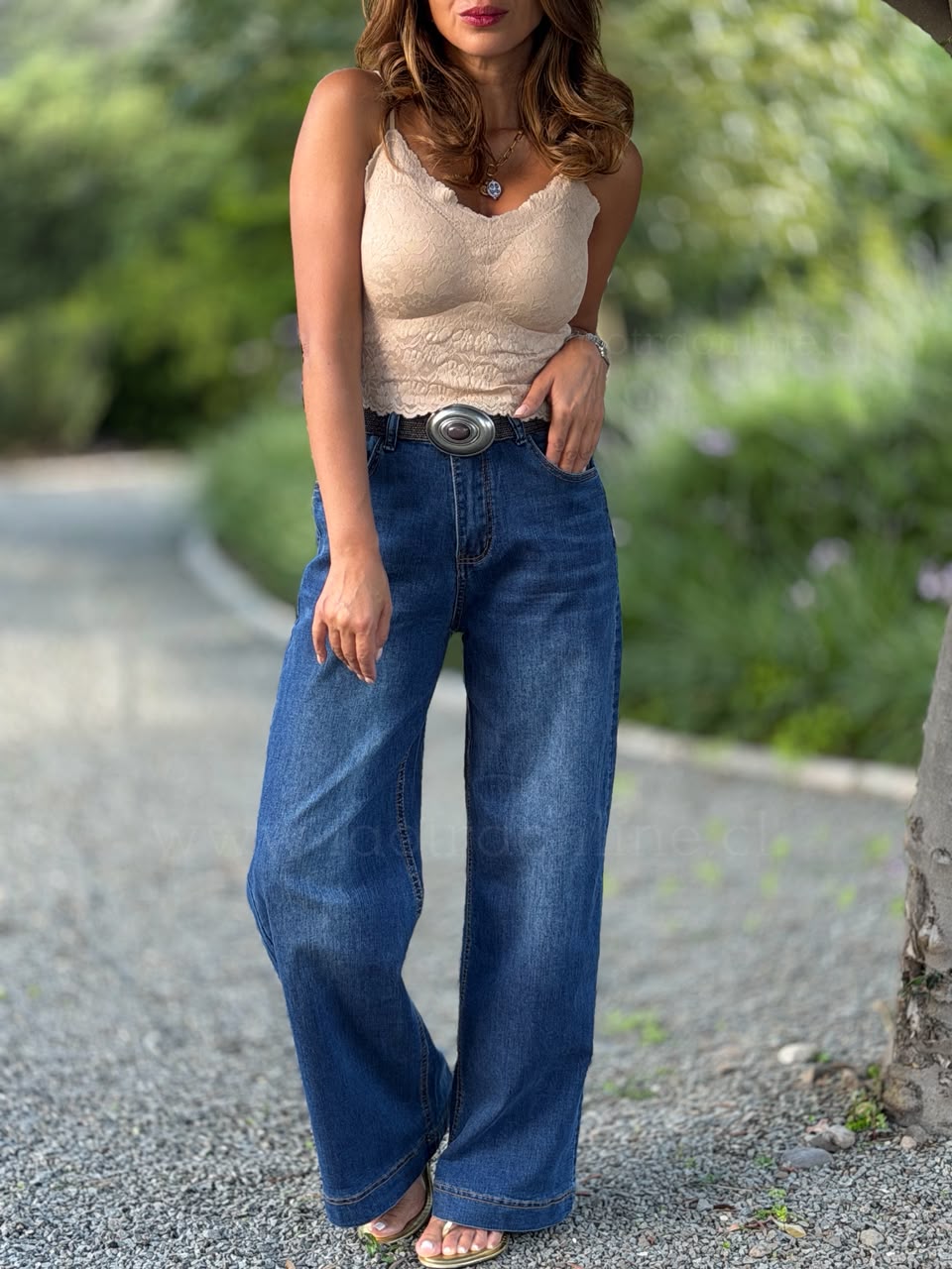 Jeans mezclilla basta gruesa azul