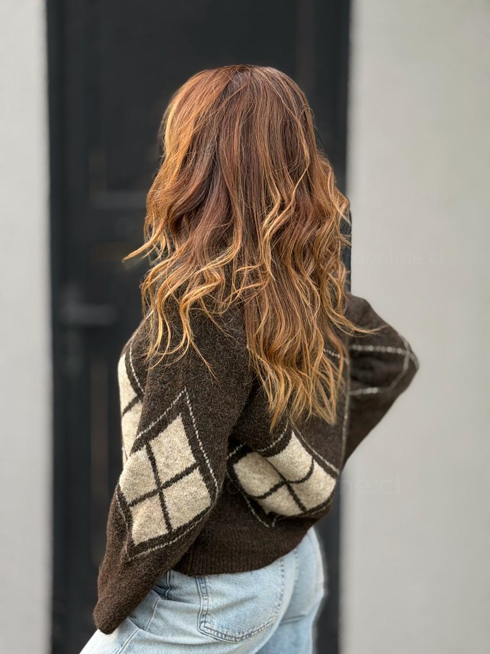 Sweater Burgués marrón/arena