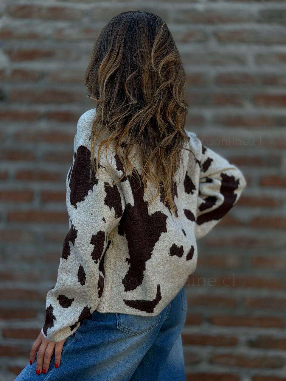 Sweater Cow gris