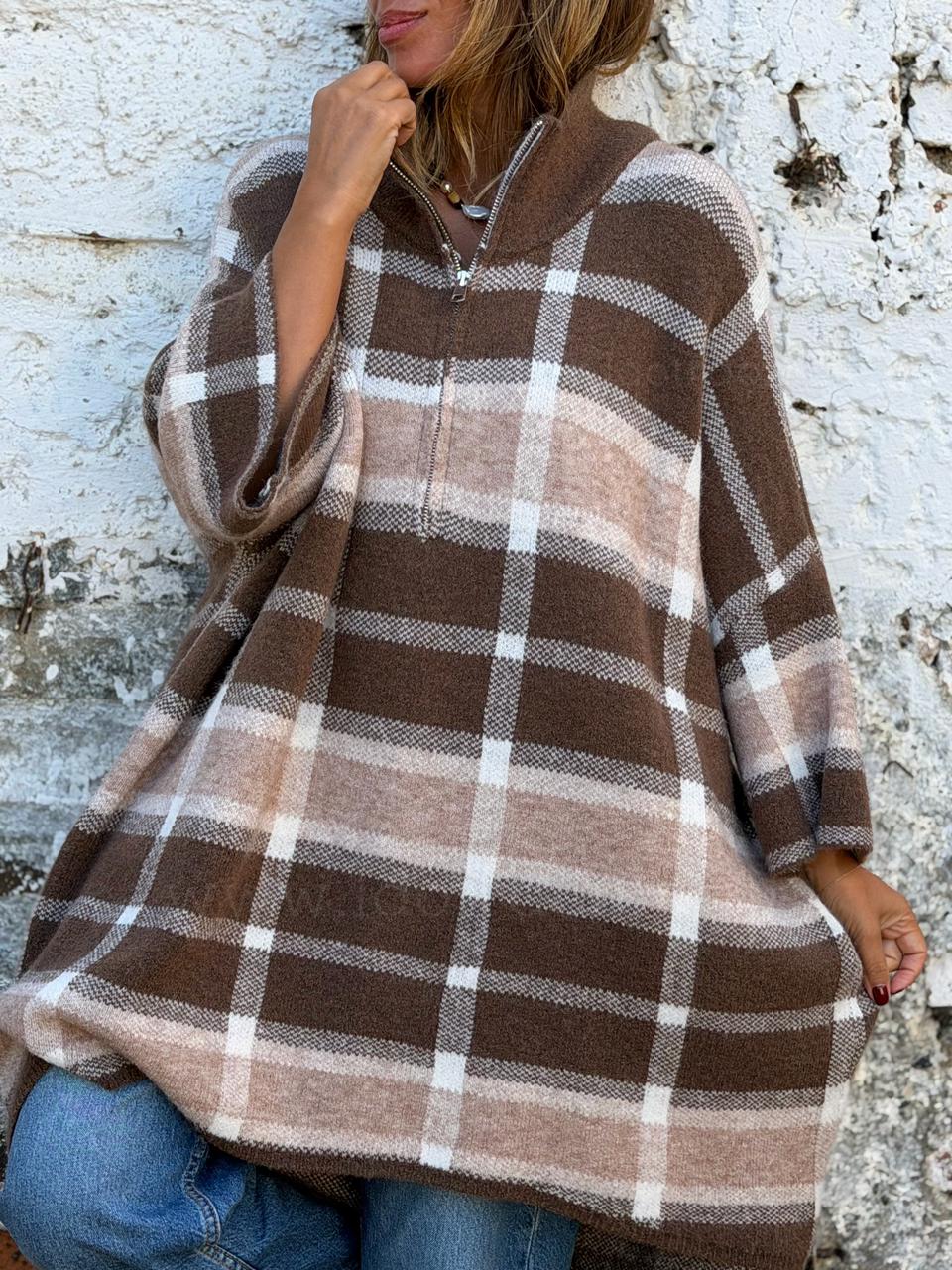 Sweater/Oversize Chloe marrón/arena