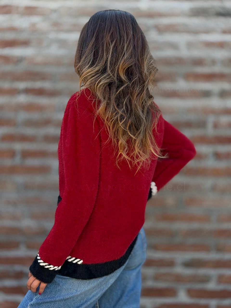 Abrigo corto Angora rojo