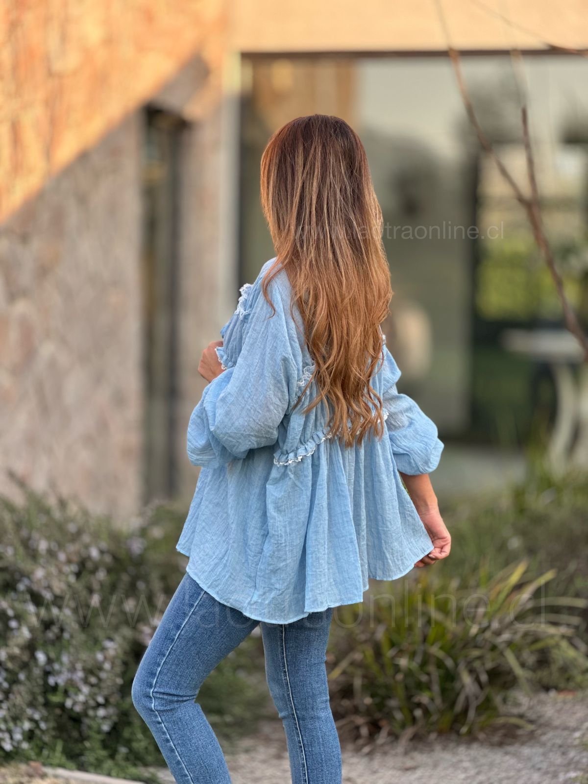 Blusa Delicada celeste