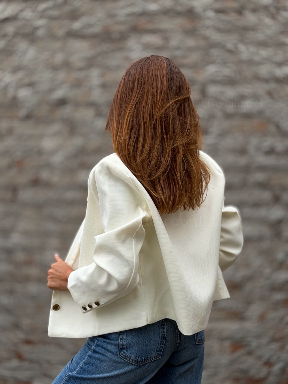 Blazer Grecia crema