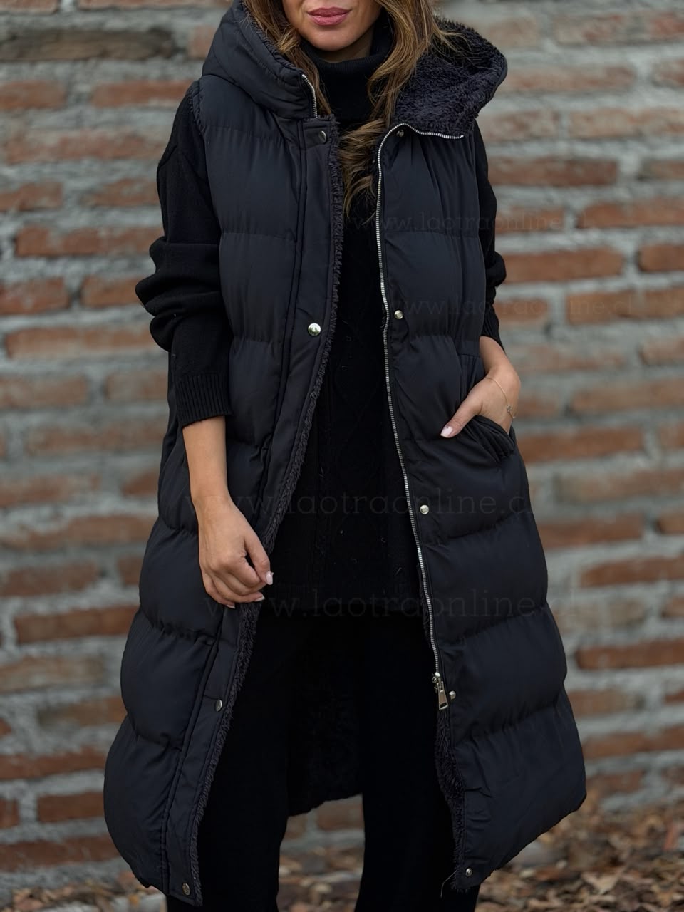 Sin mangas reversible negro