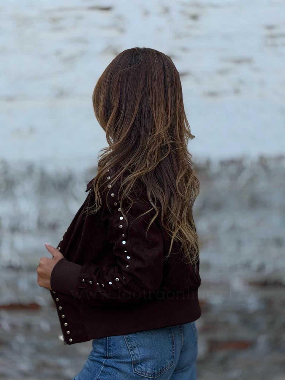 Chaqueta Tachas marron