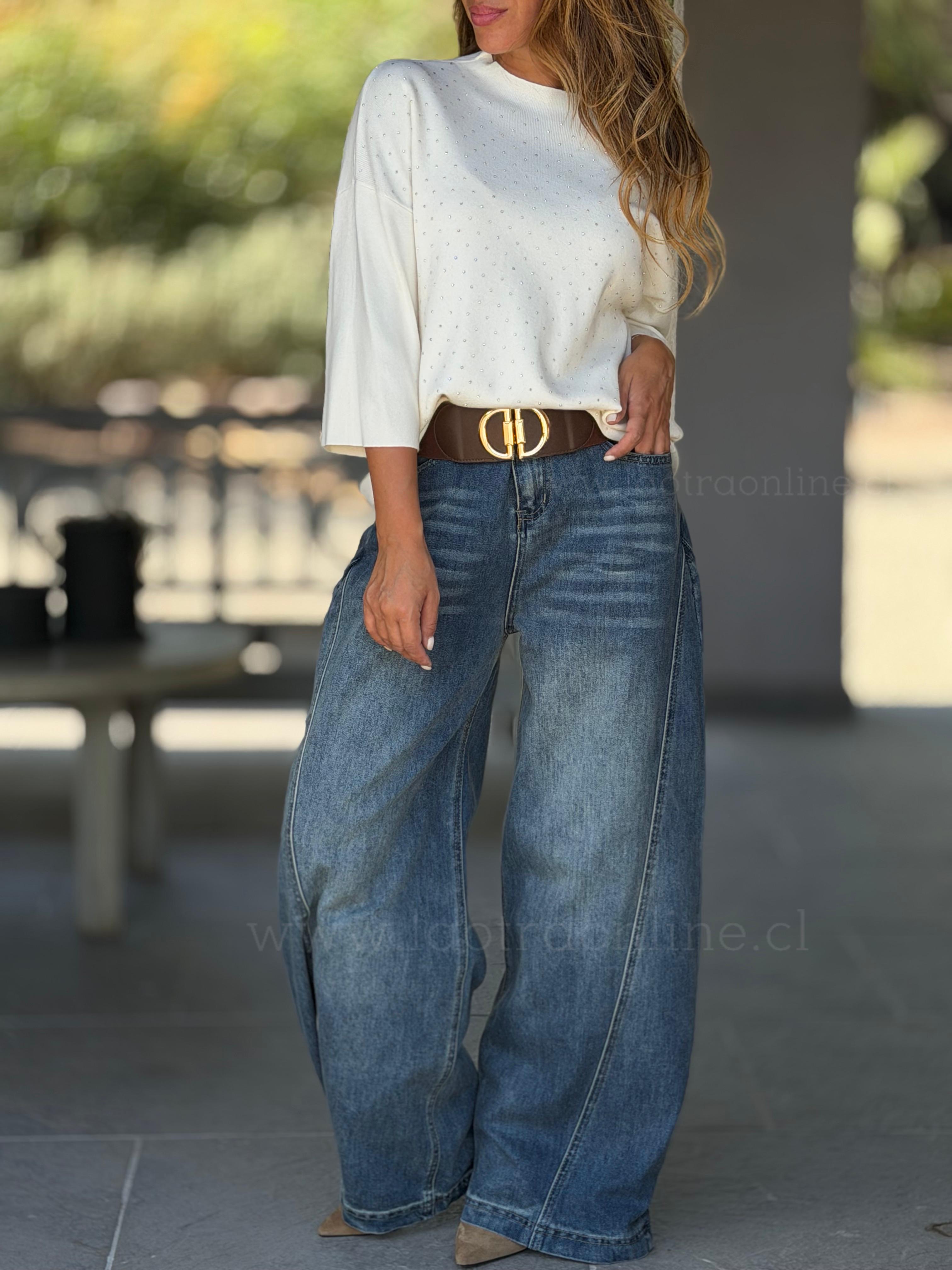 Sweater Brillitos blanco