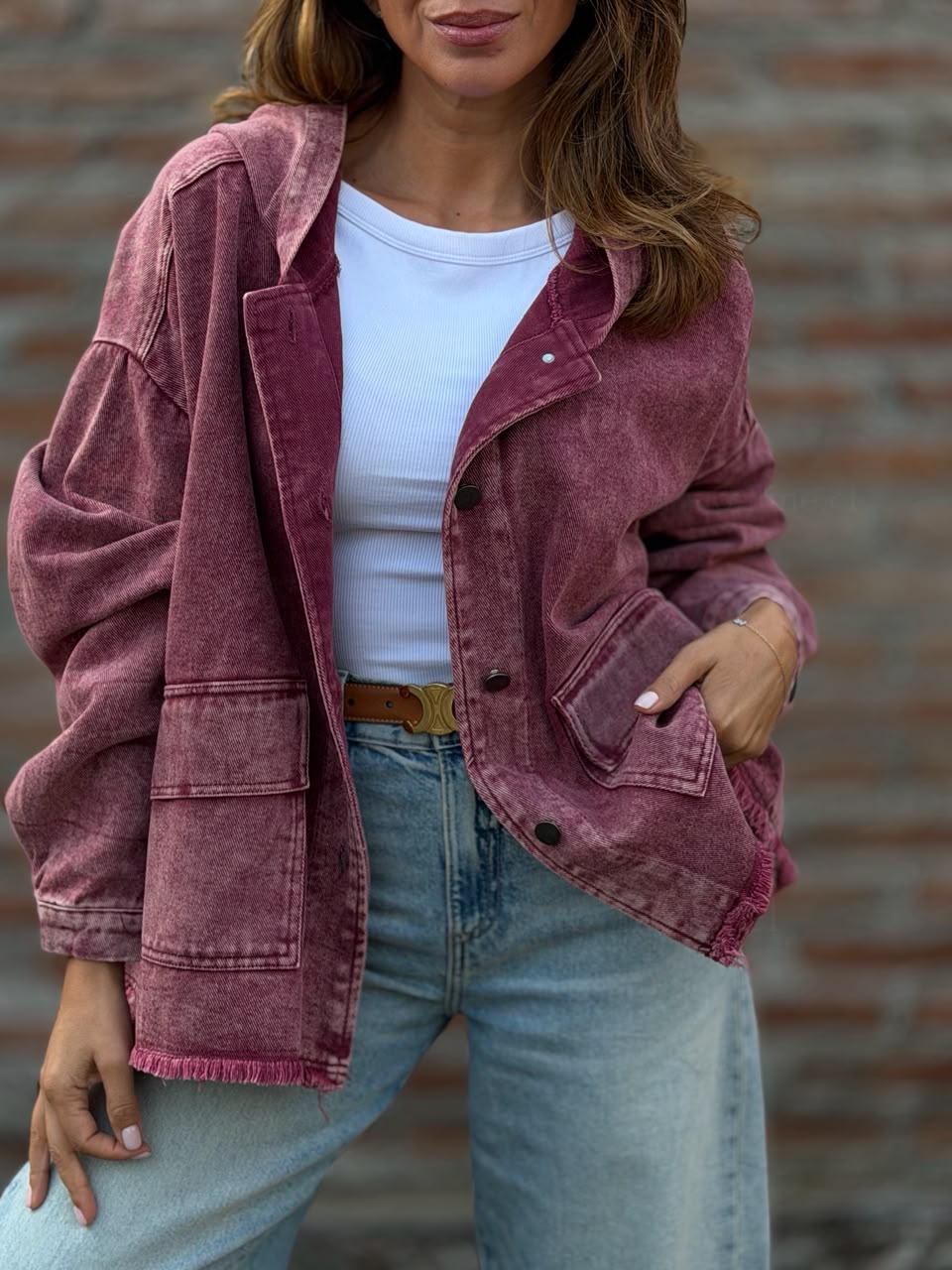 Chaqueta New Denim cherry