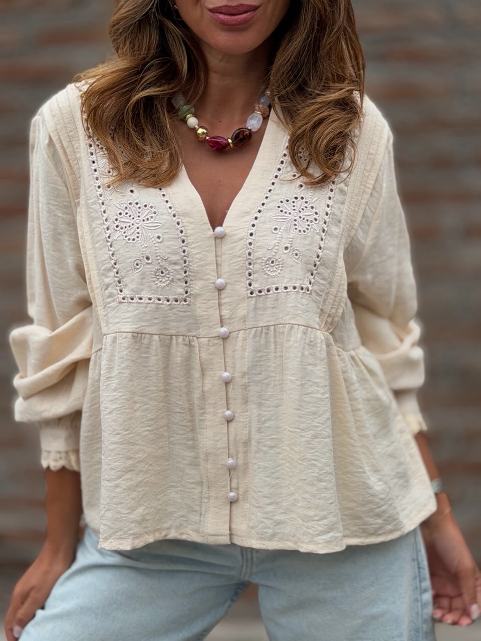 Blusa Los Angeles vainilla