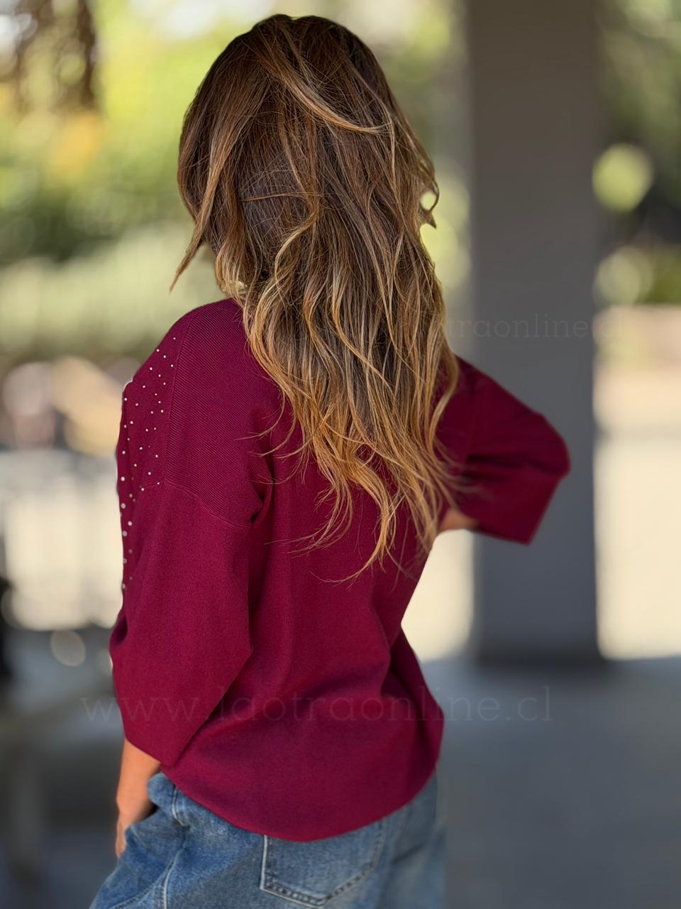 Sweater Brillitos cherry
