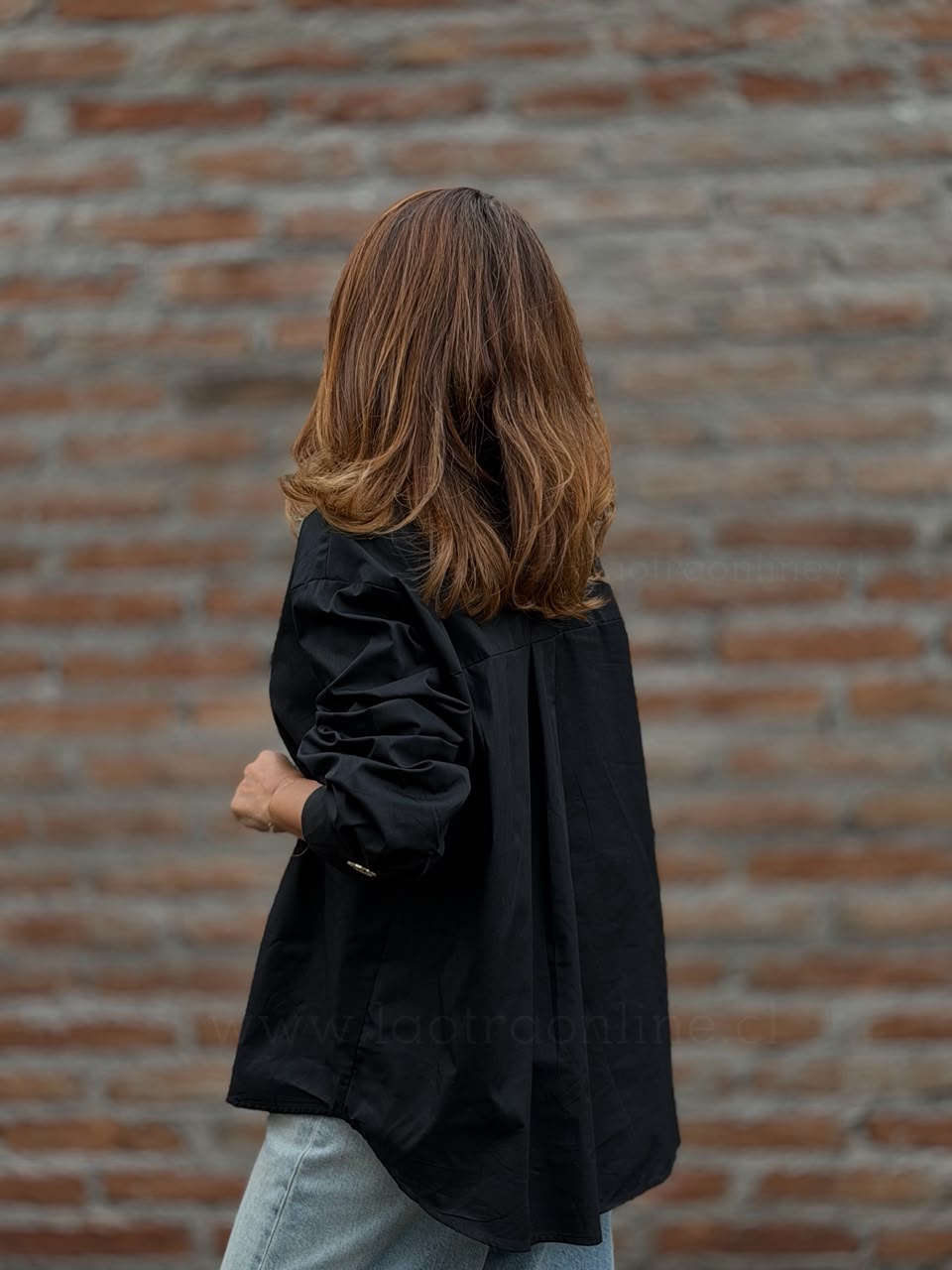 Blusa Botón corazón negro