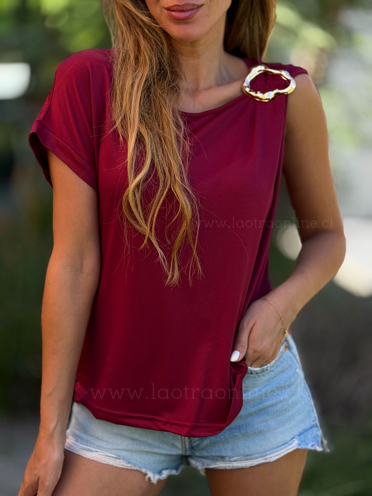 Polera New York cherry