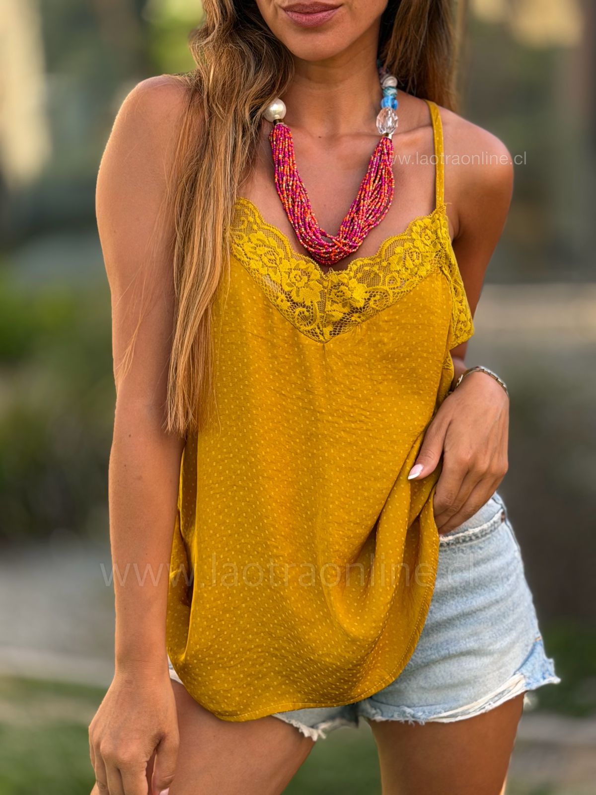 Lencero Encaje amarillo