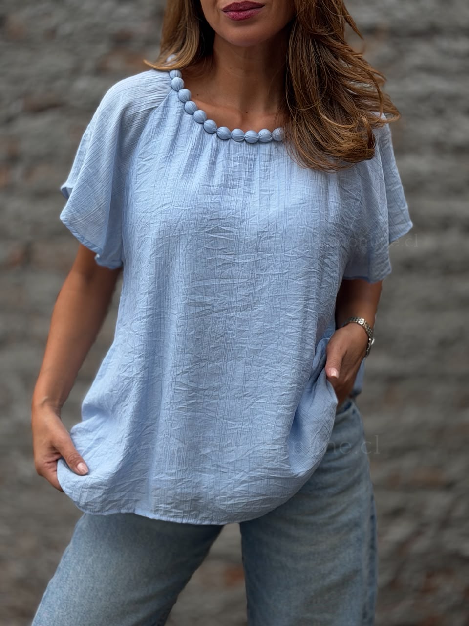 Polera Con collar jacinto