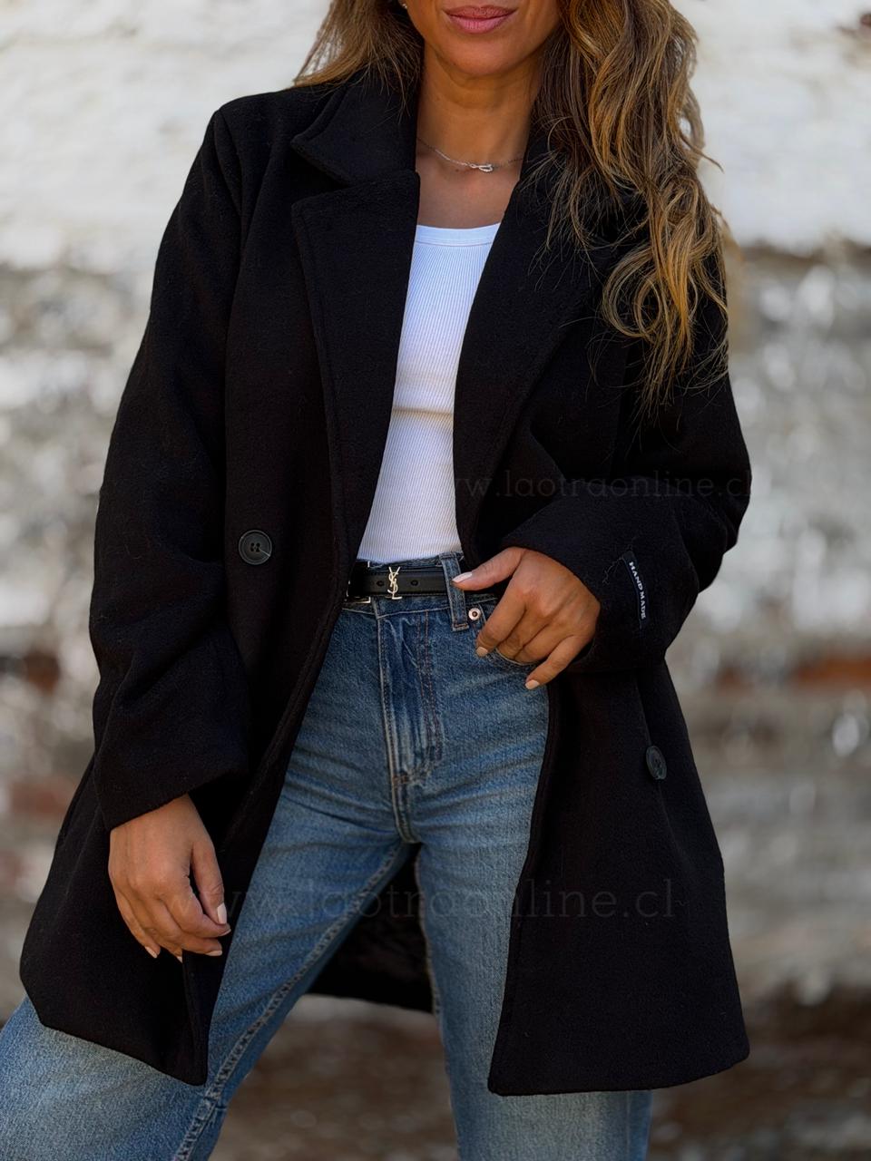 Abrigo Buckingham negro