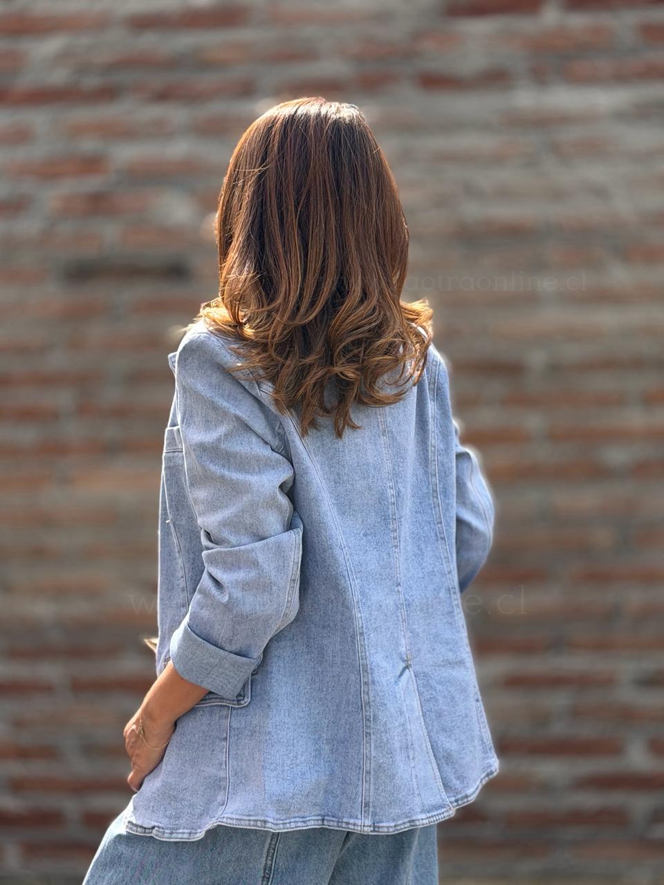 Blazer Mezclilla celeste