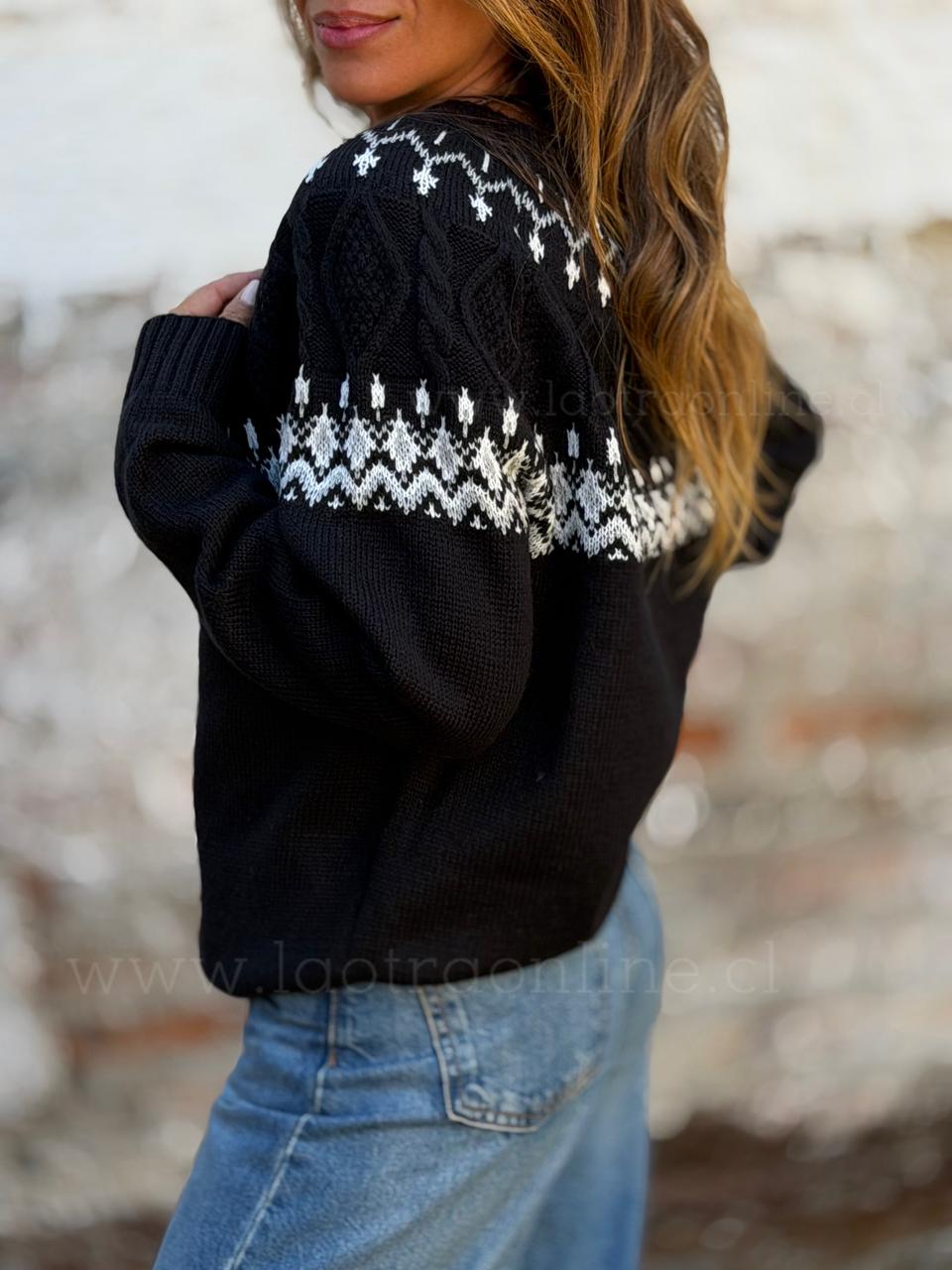 Sweater Vintage negro