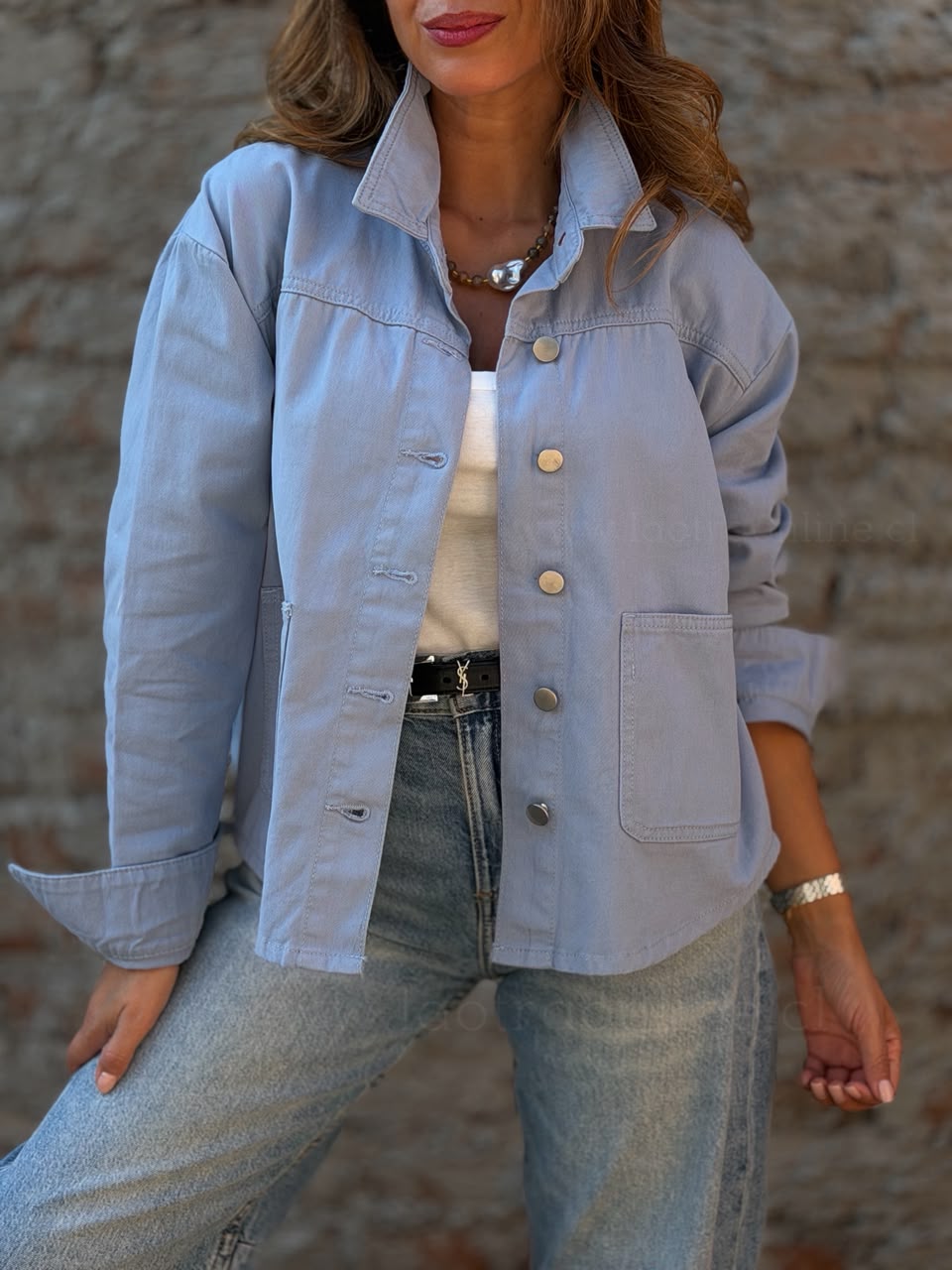 Chaqueta Valencia celeste