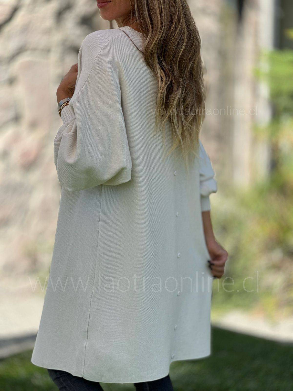 Sweater/vestido Bombay crema