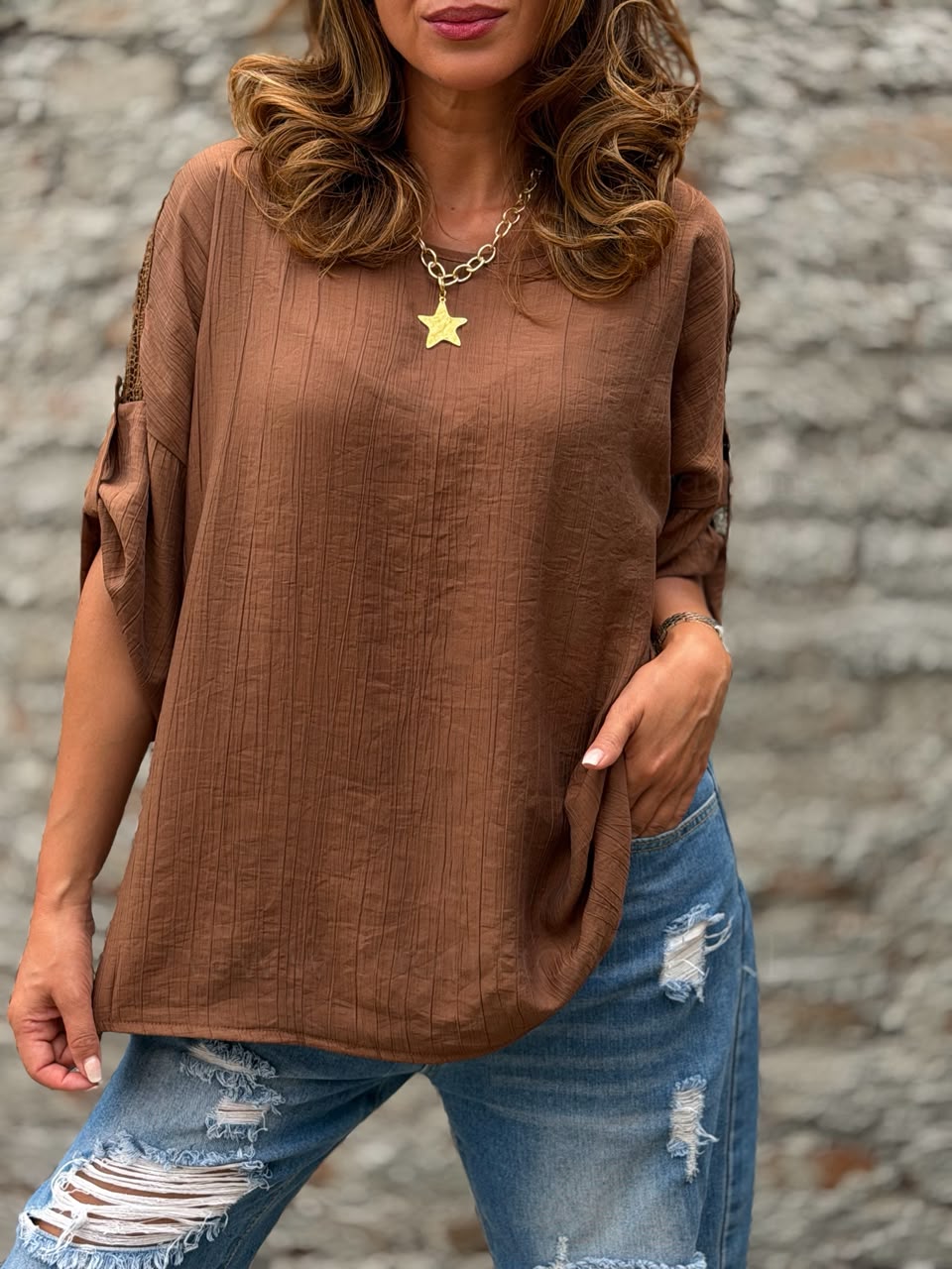 Polera Corona marrón