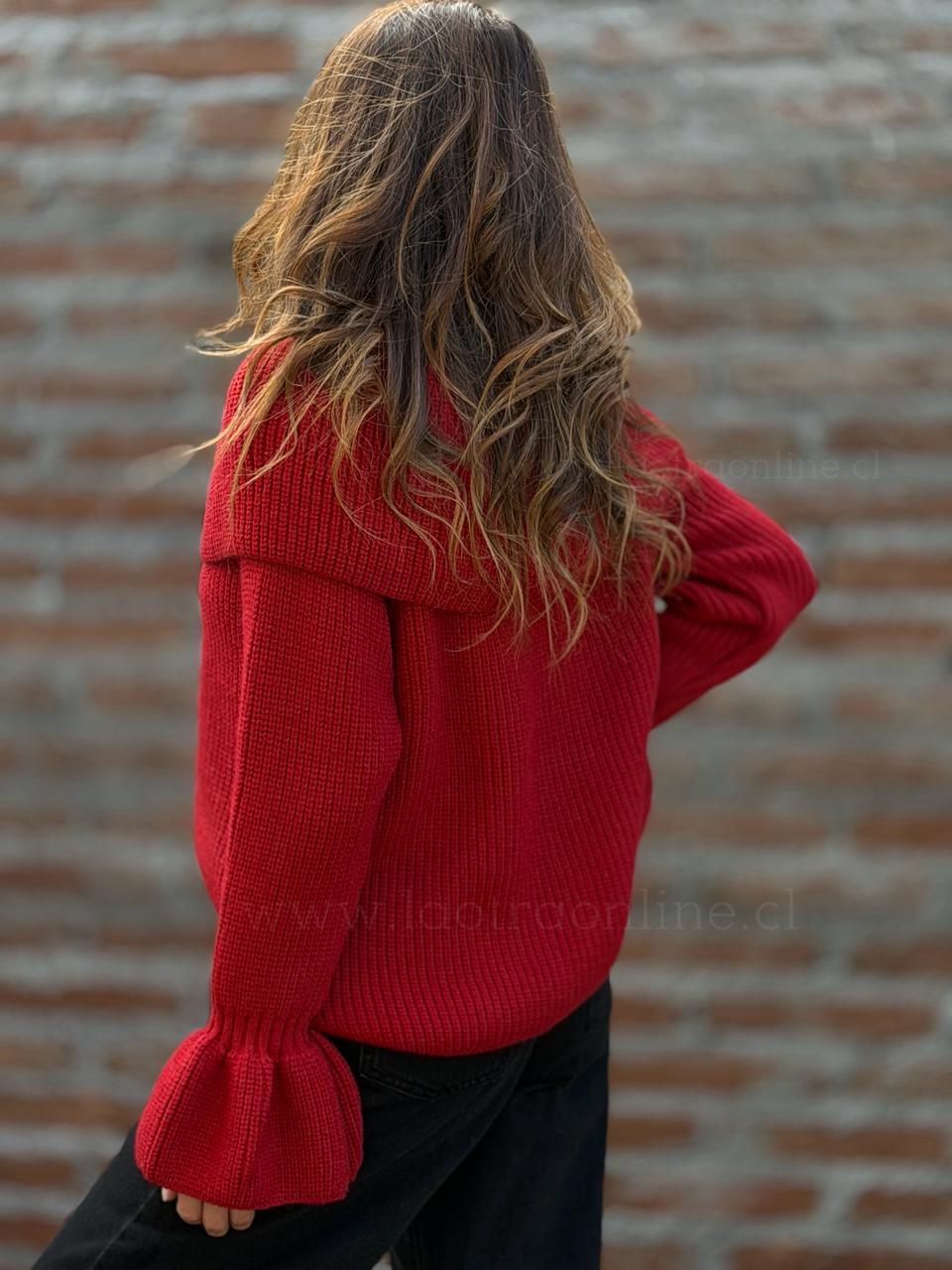 Sweater Manga vuelitos rojo