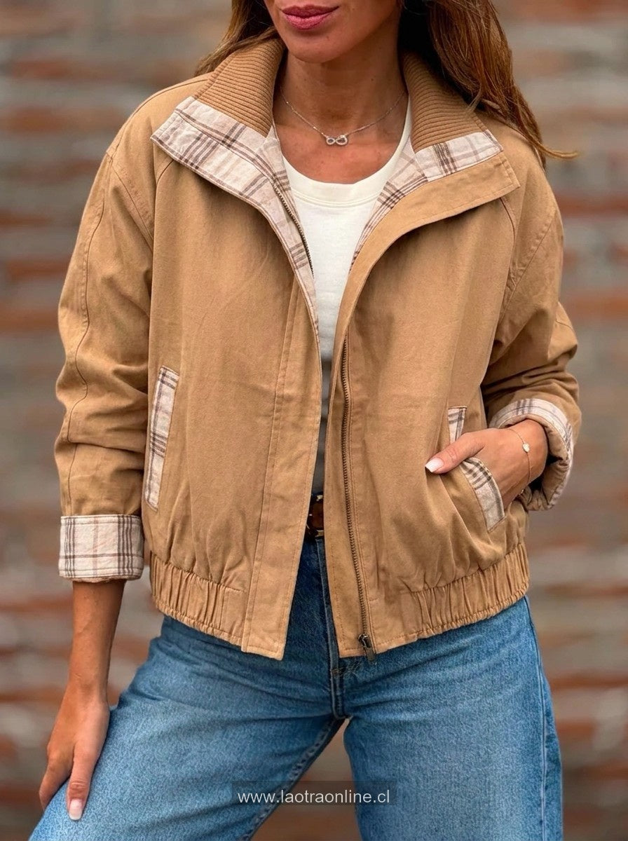 Chaqueta Gabardina Sol camel