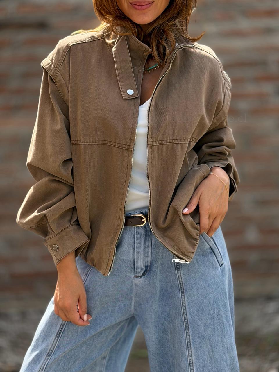 Chaqueta Mezclilla Soe marrón