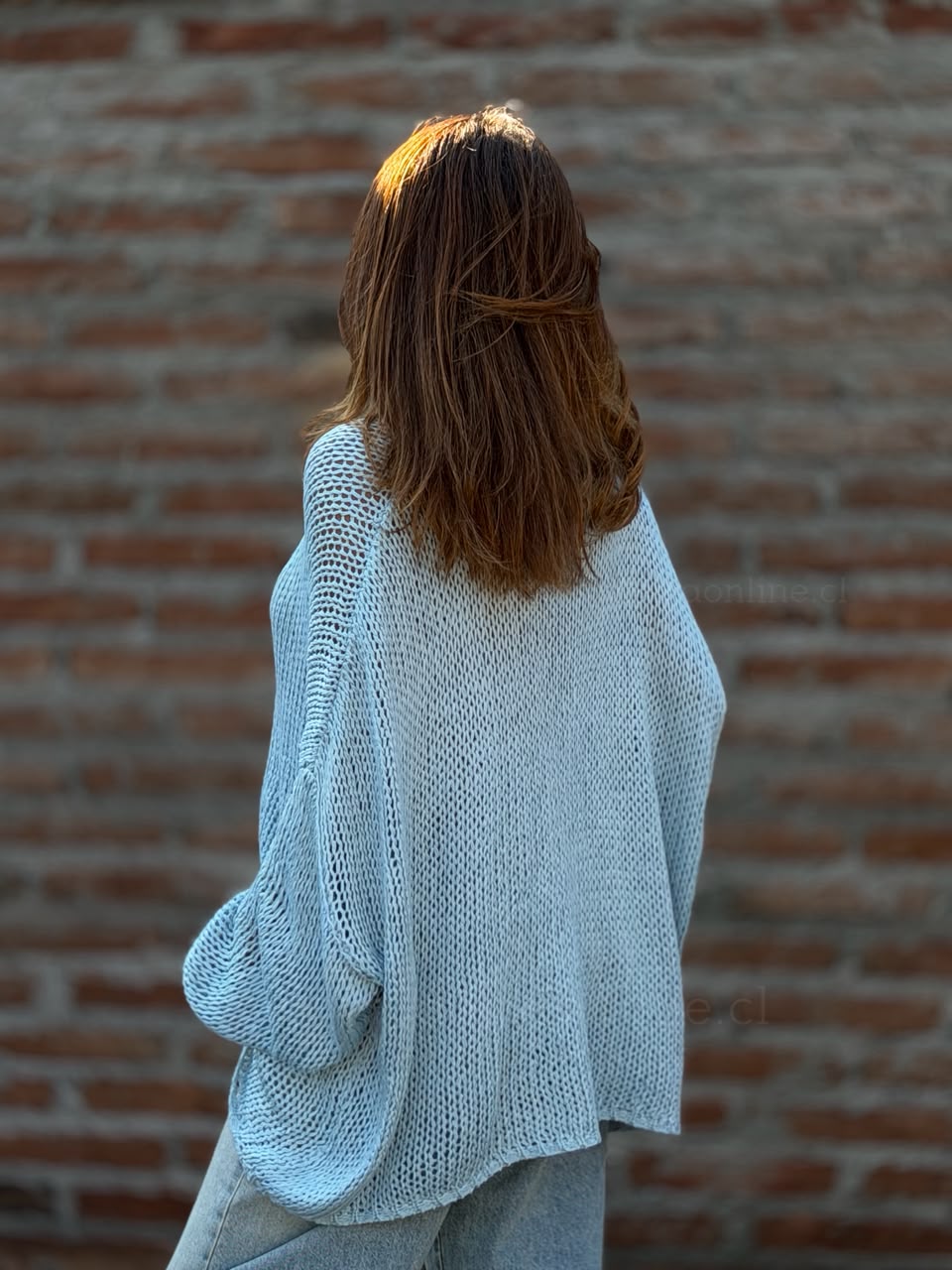 Sweater Wow celeste
