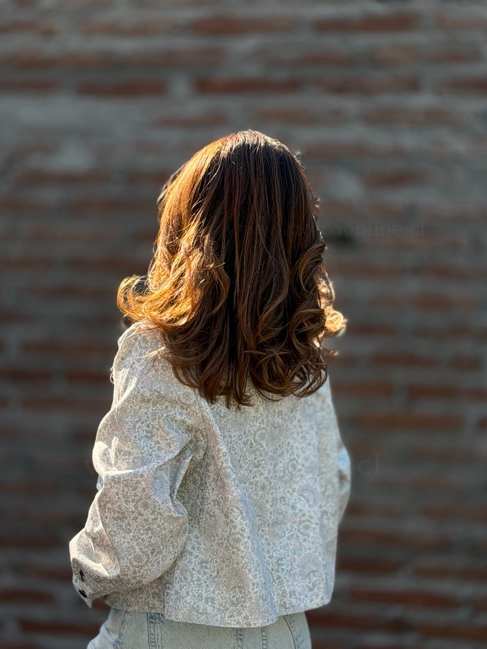 Chaqueta Floreada gris