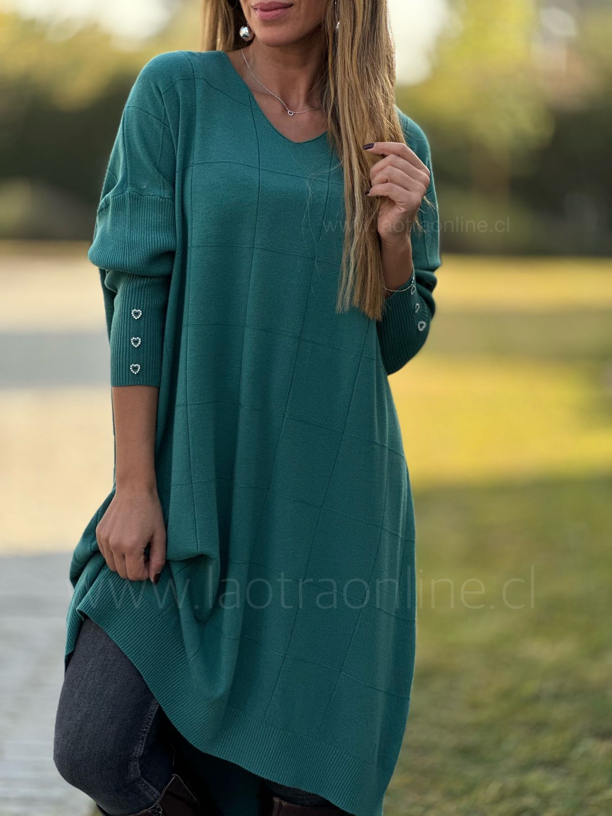 Sweater/Vestido Consu verde