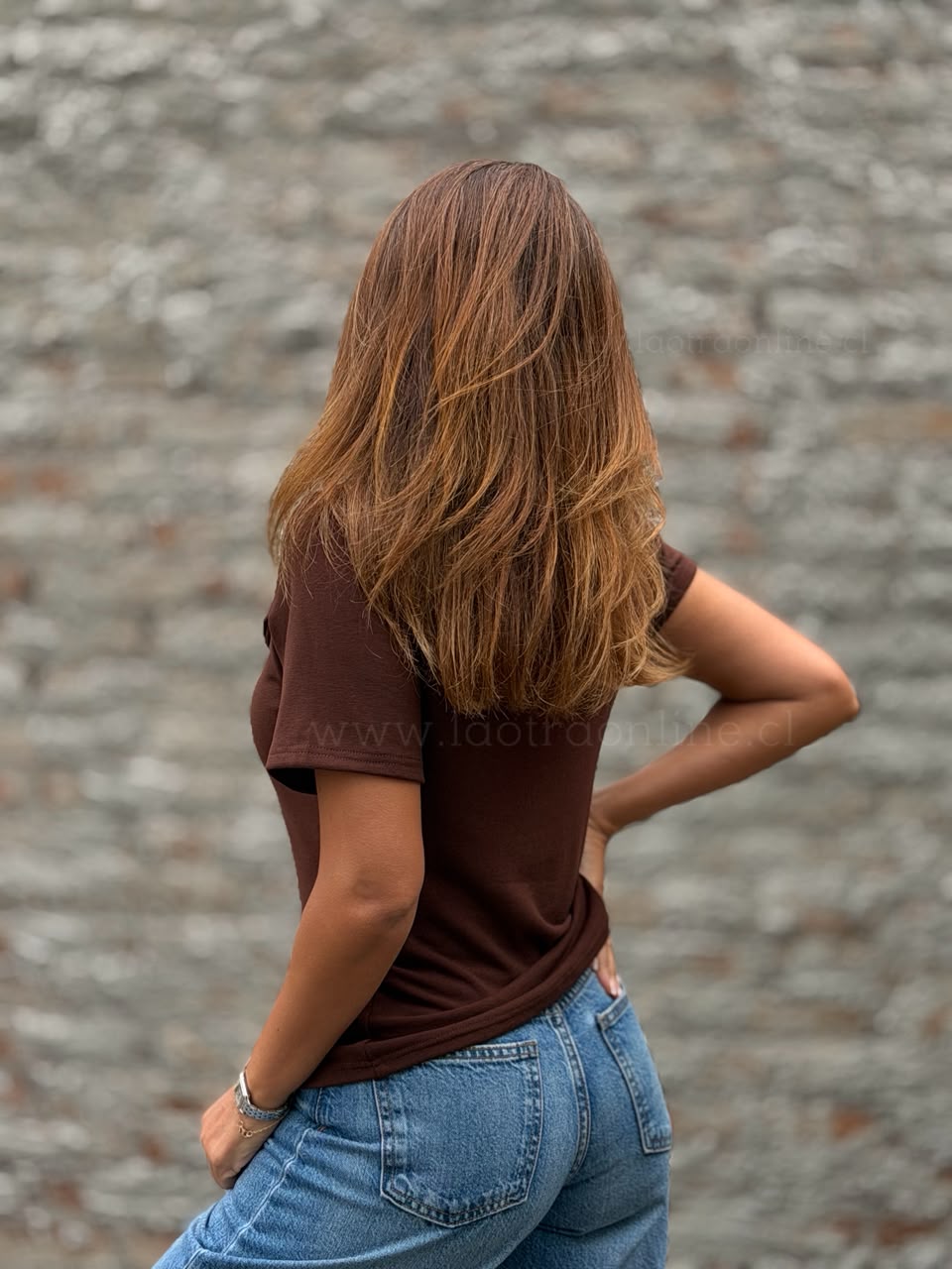 Polera Aspen marrón oscuro