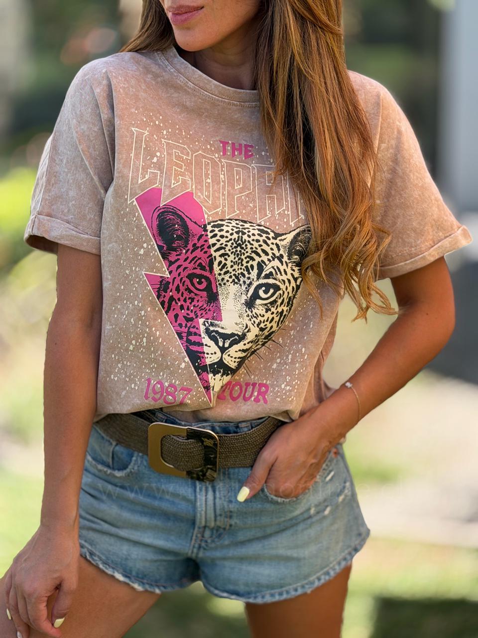 Polera Jaguar Rayo camel