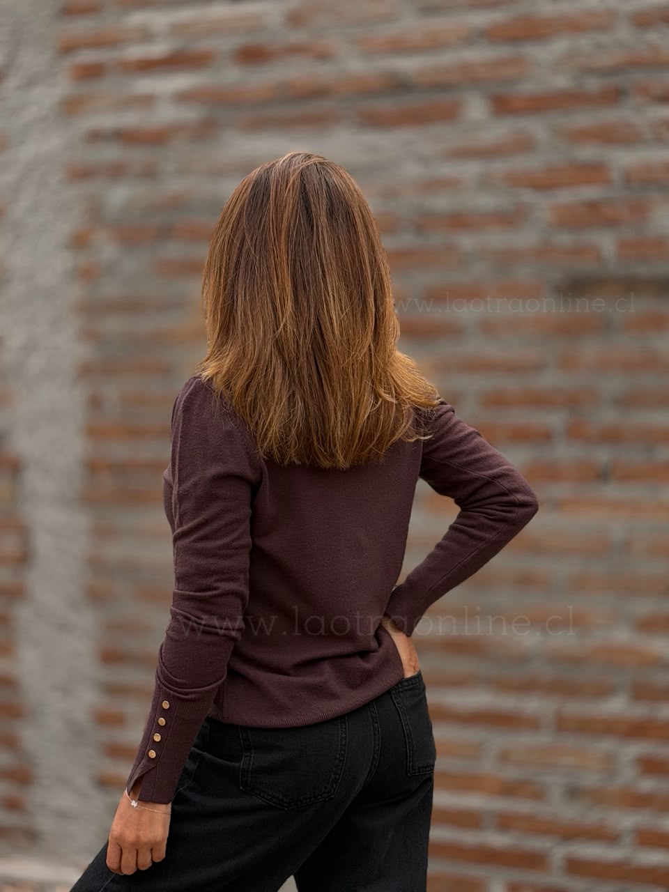Sweater Cardiff marron