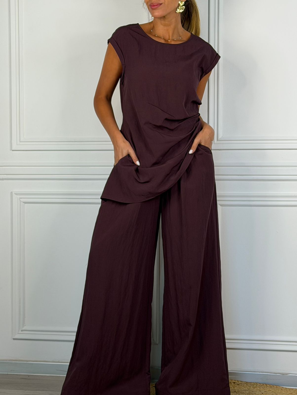 Polera París ciruela