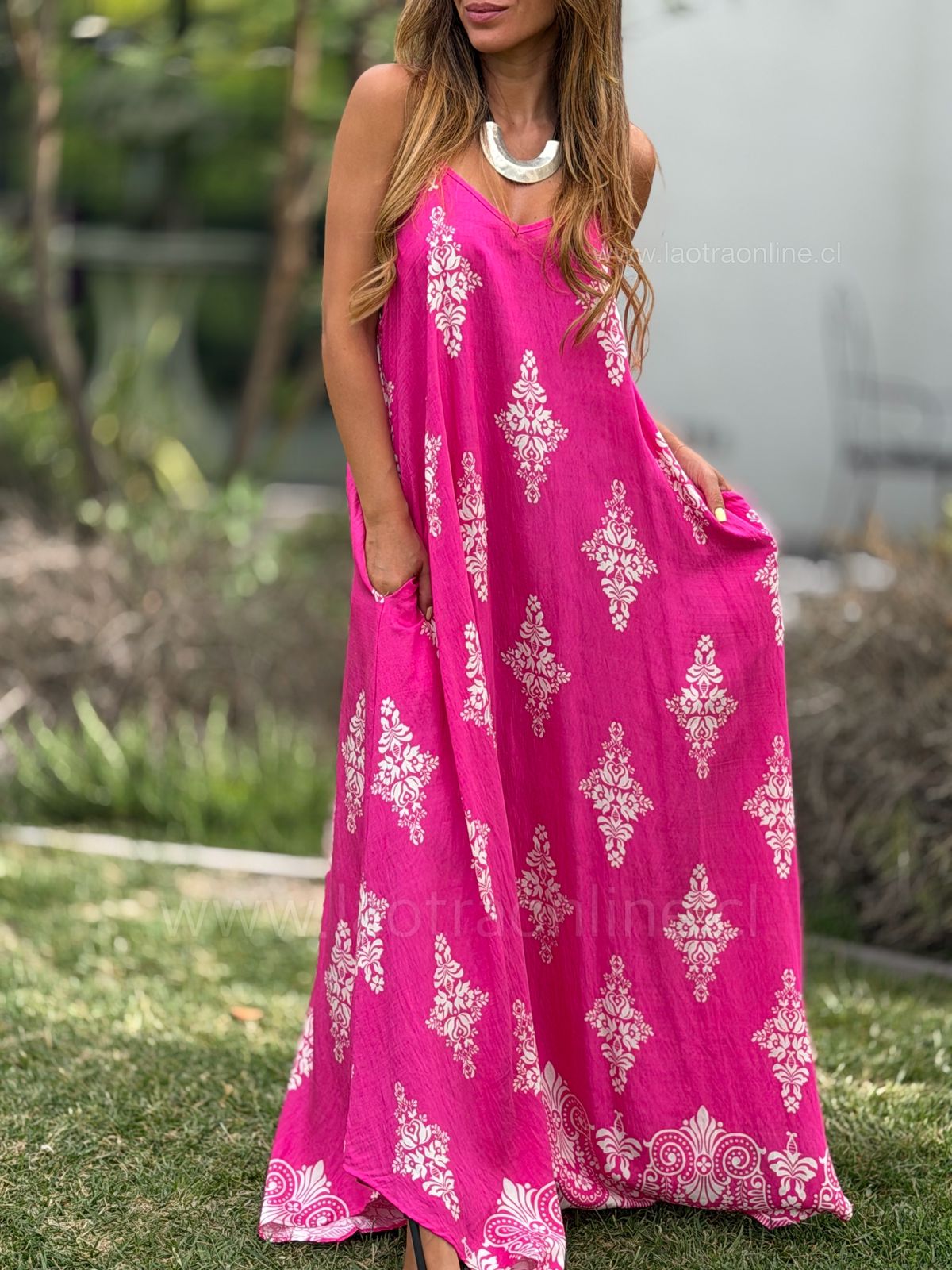 Vestido Marquesa fucsia