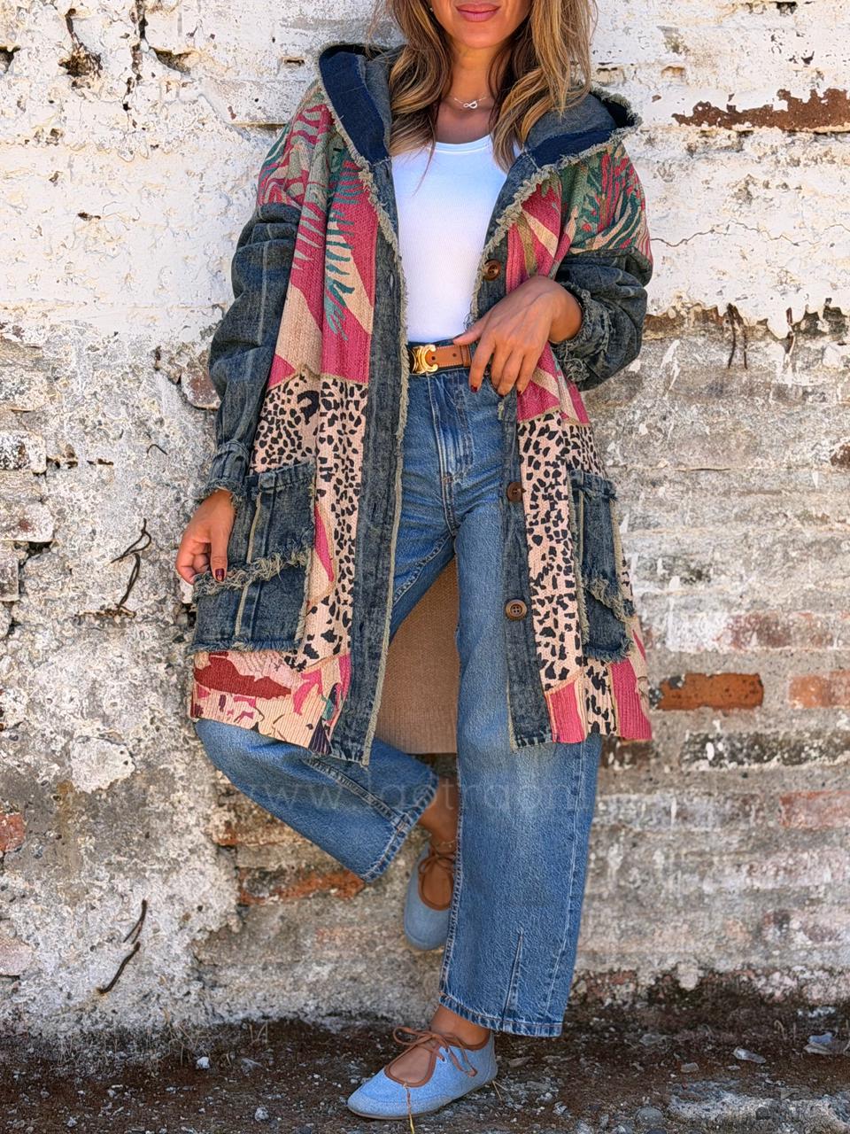 Chaqueta Picasso rosa/camel