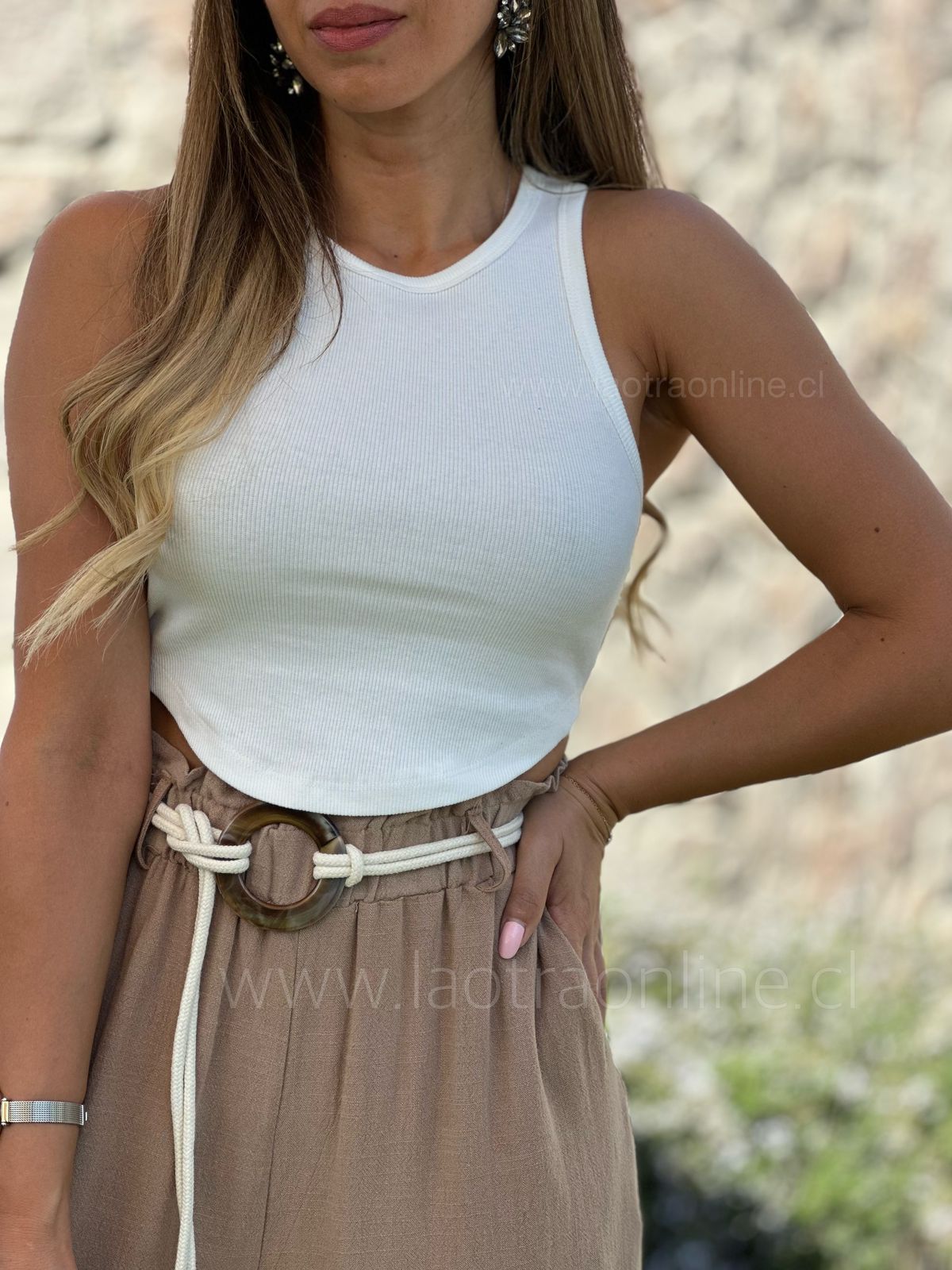 Polera Primavera crema