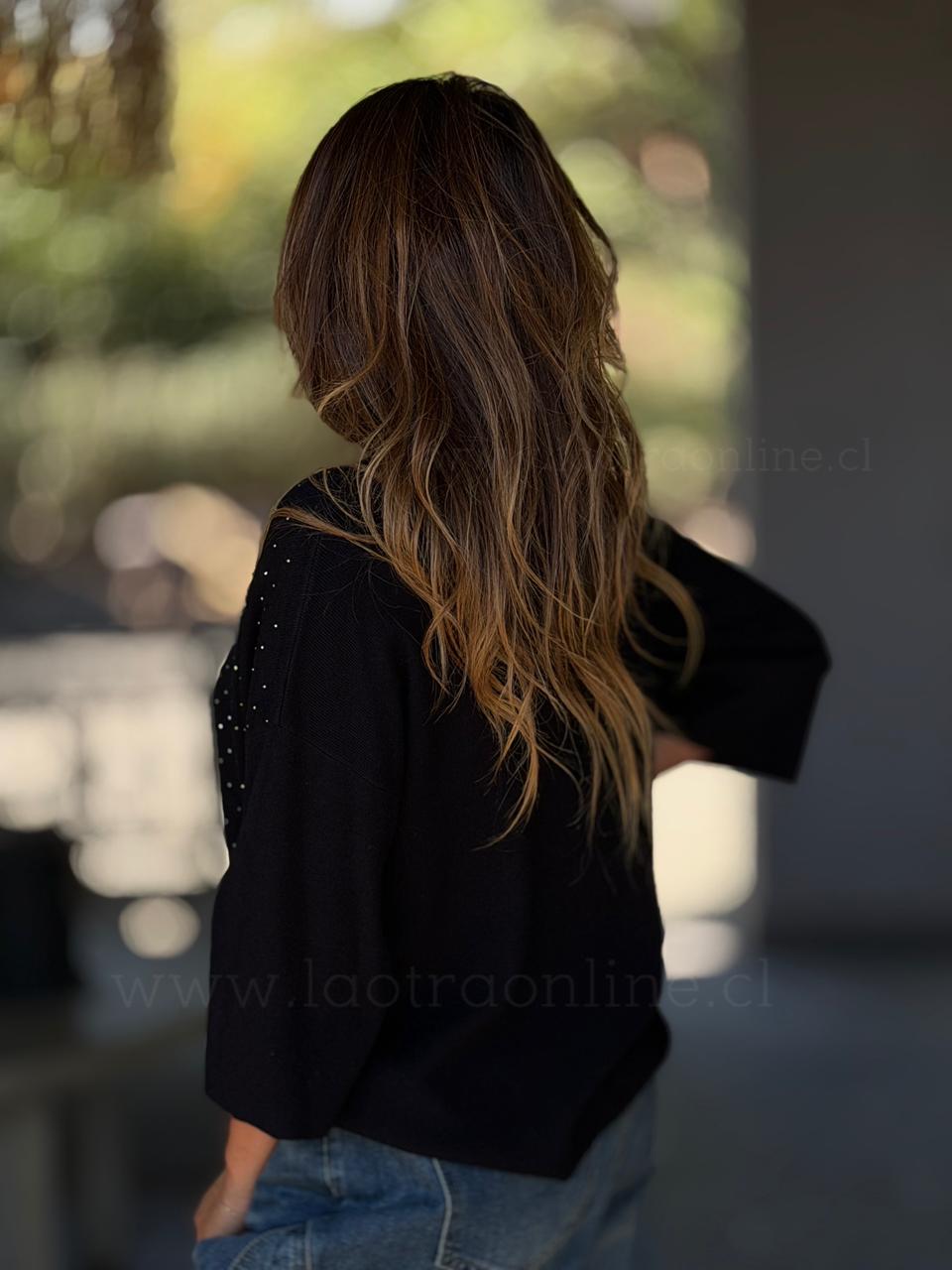 Sweater Brillitos negro