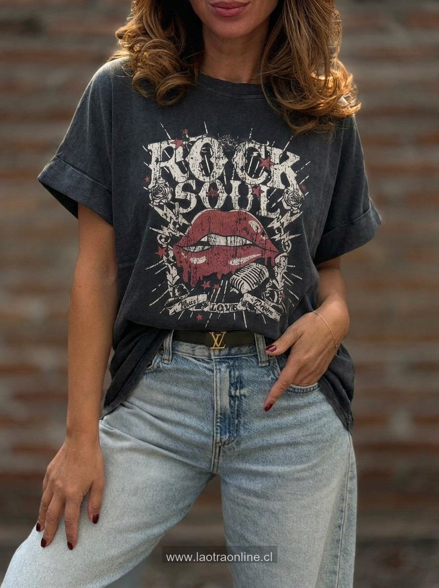 Polera Rock Soul marengo