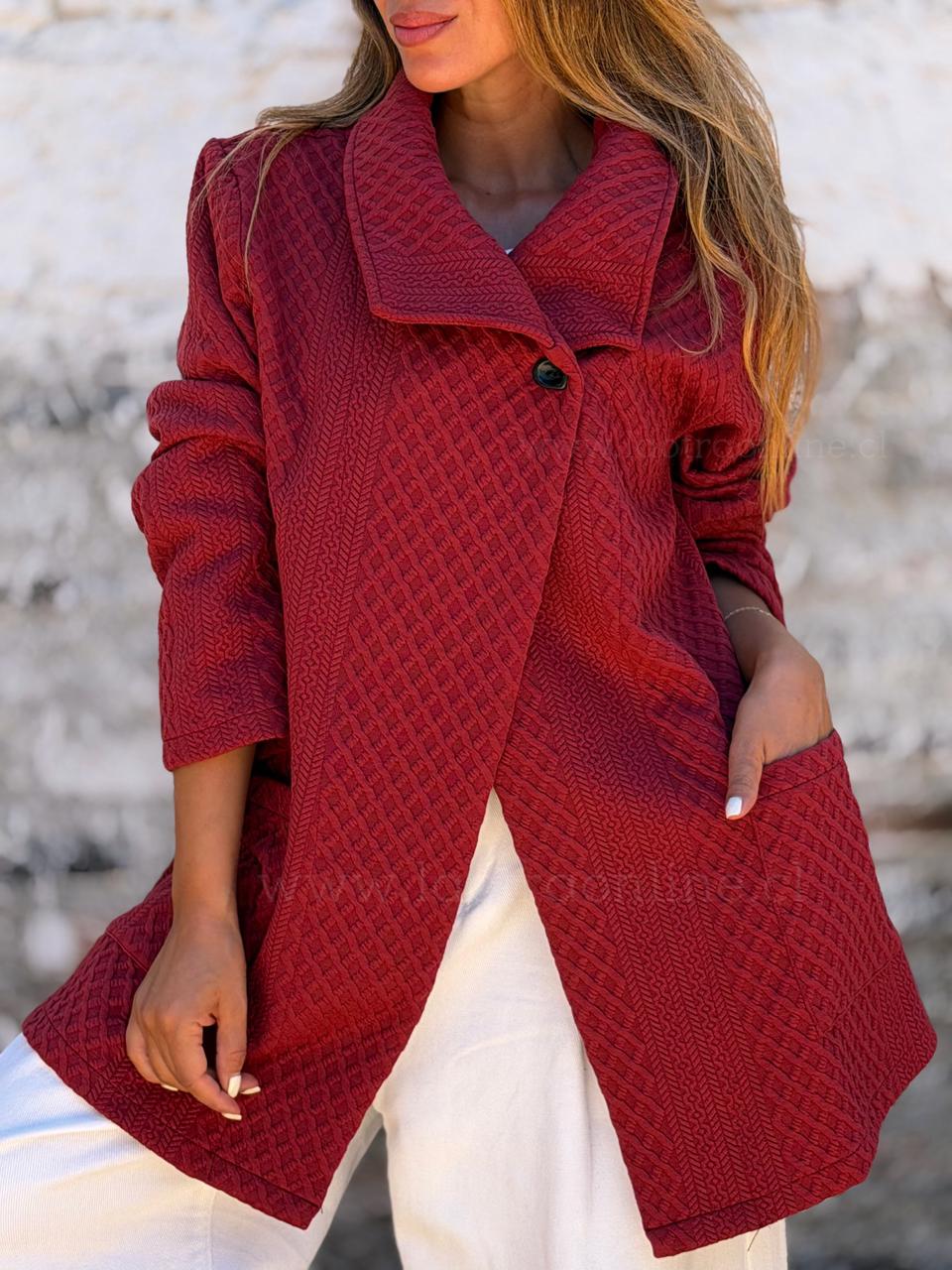 Abrigo Diana rojo italiano