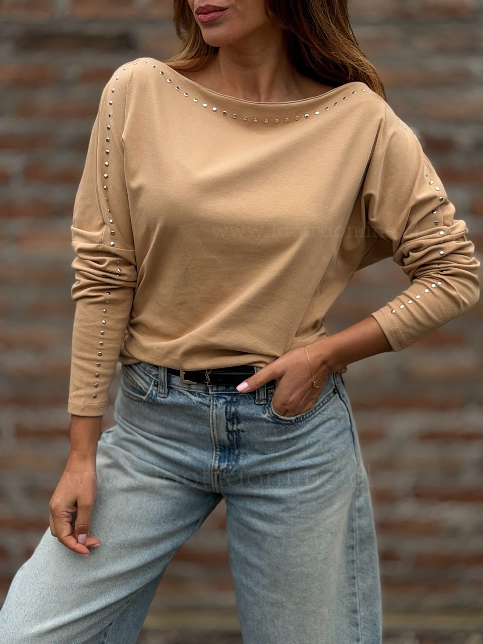Polera Cambridge camel