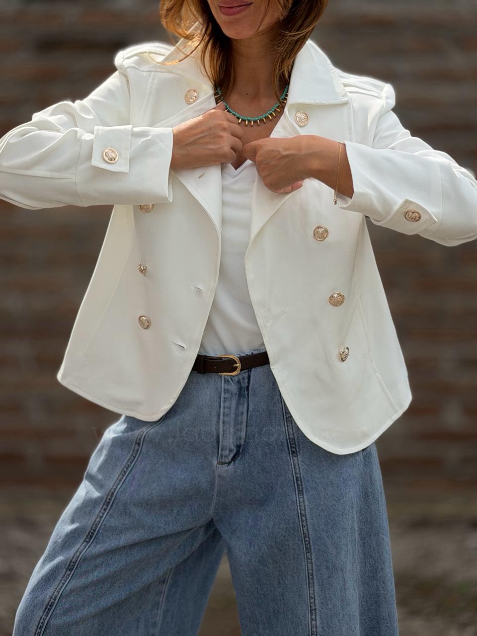 Blazer Baronesa blanco