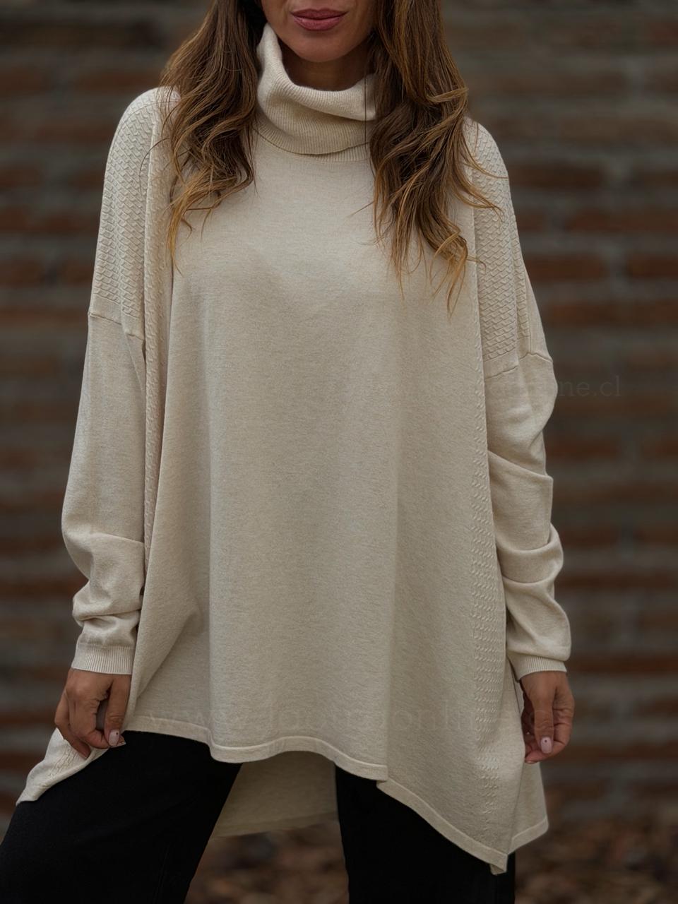Oversize Top crema