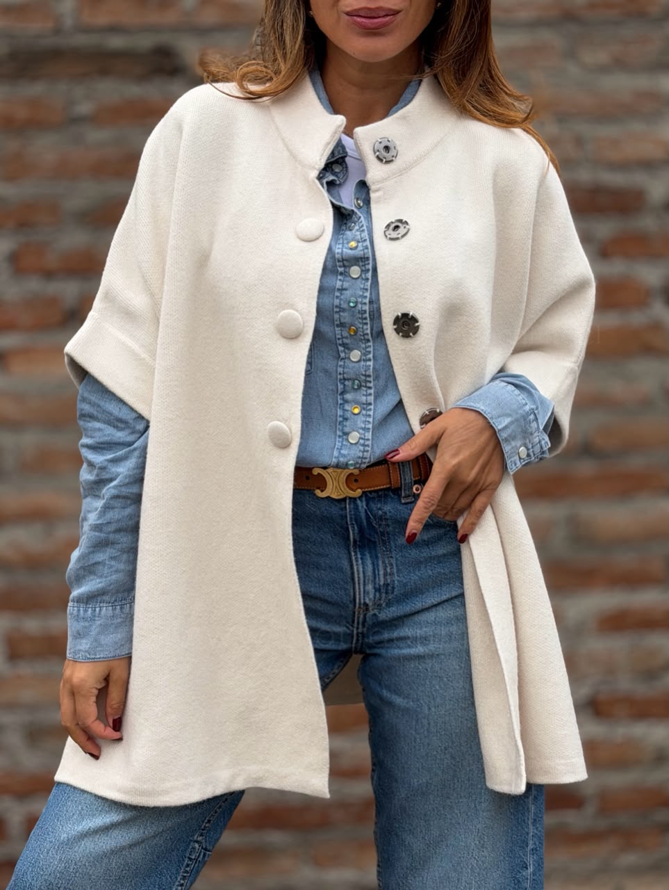 Chalecón/capa Premium crema