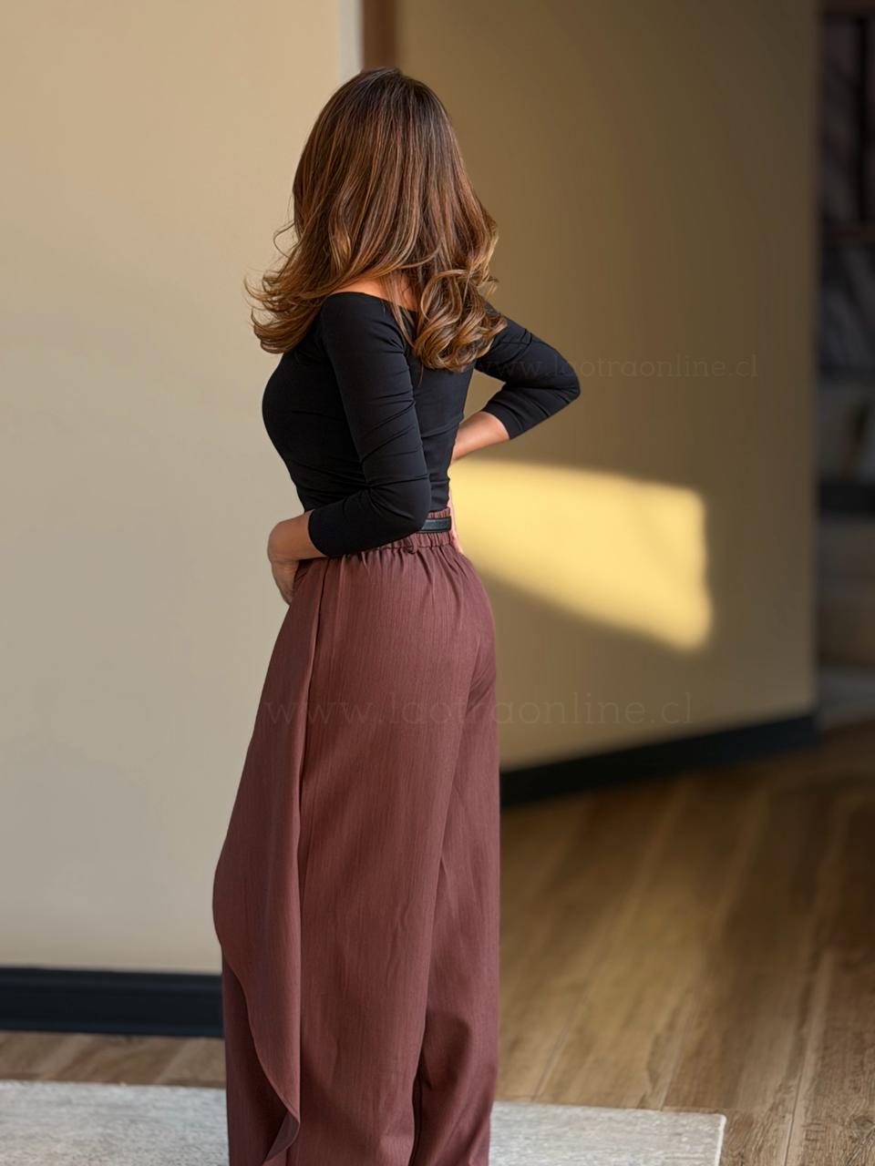 Pantalón Cool Cruzado marrón