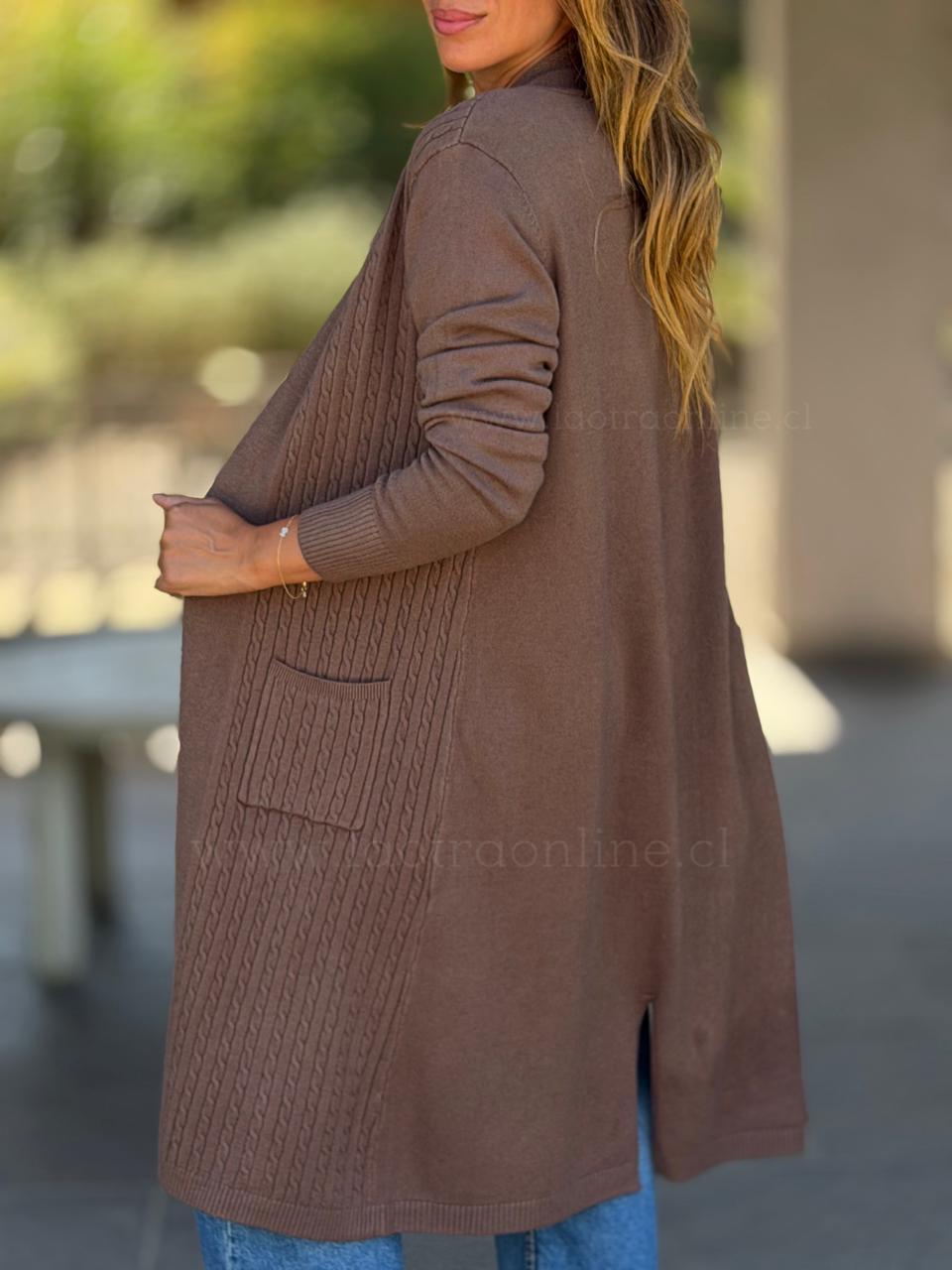 Cardigan Trenzas choco