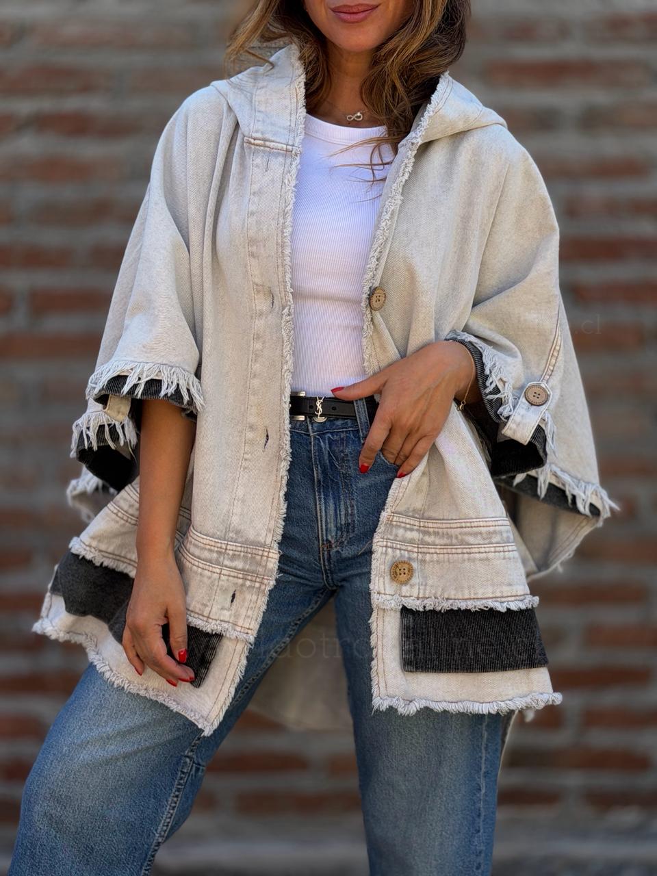 Chaqueta/ponchito Rita crema